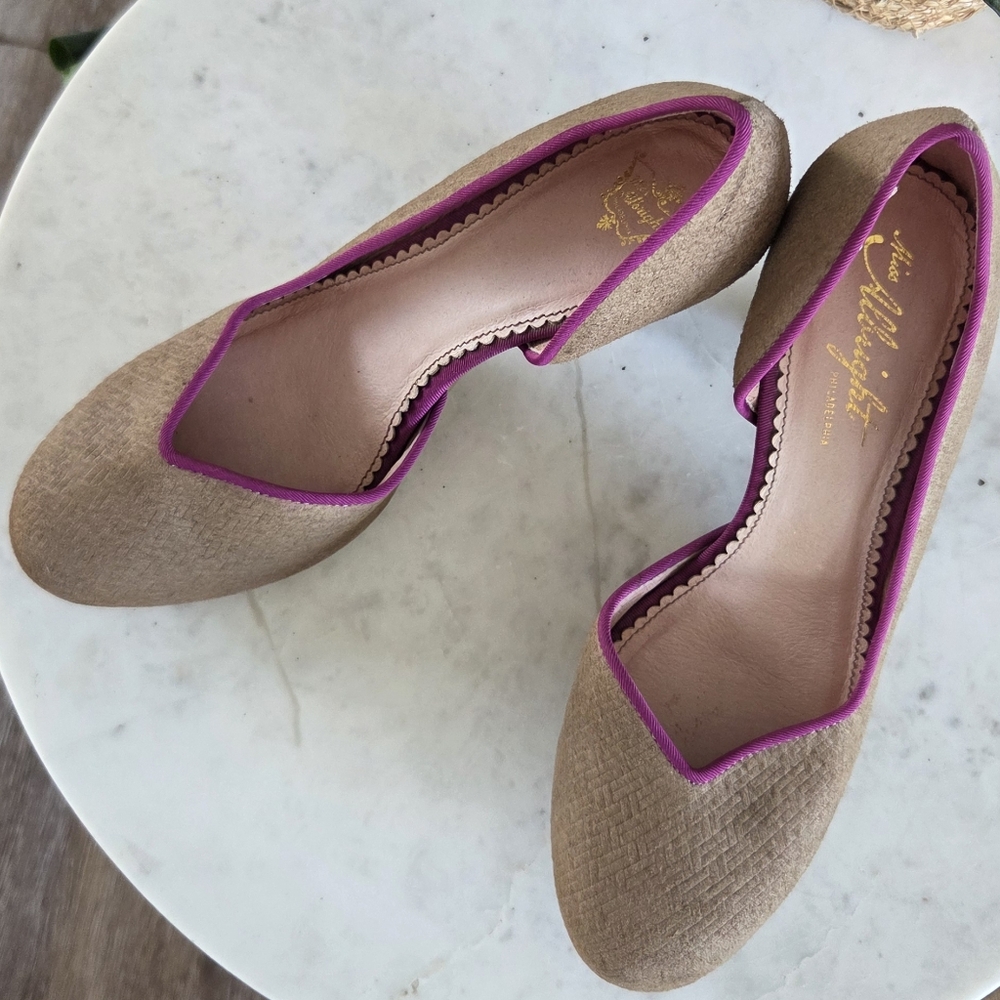 Anthropologie Miss Albright retro D'Orsay cut out hidden platform pumps Sz 8
